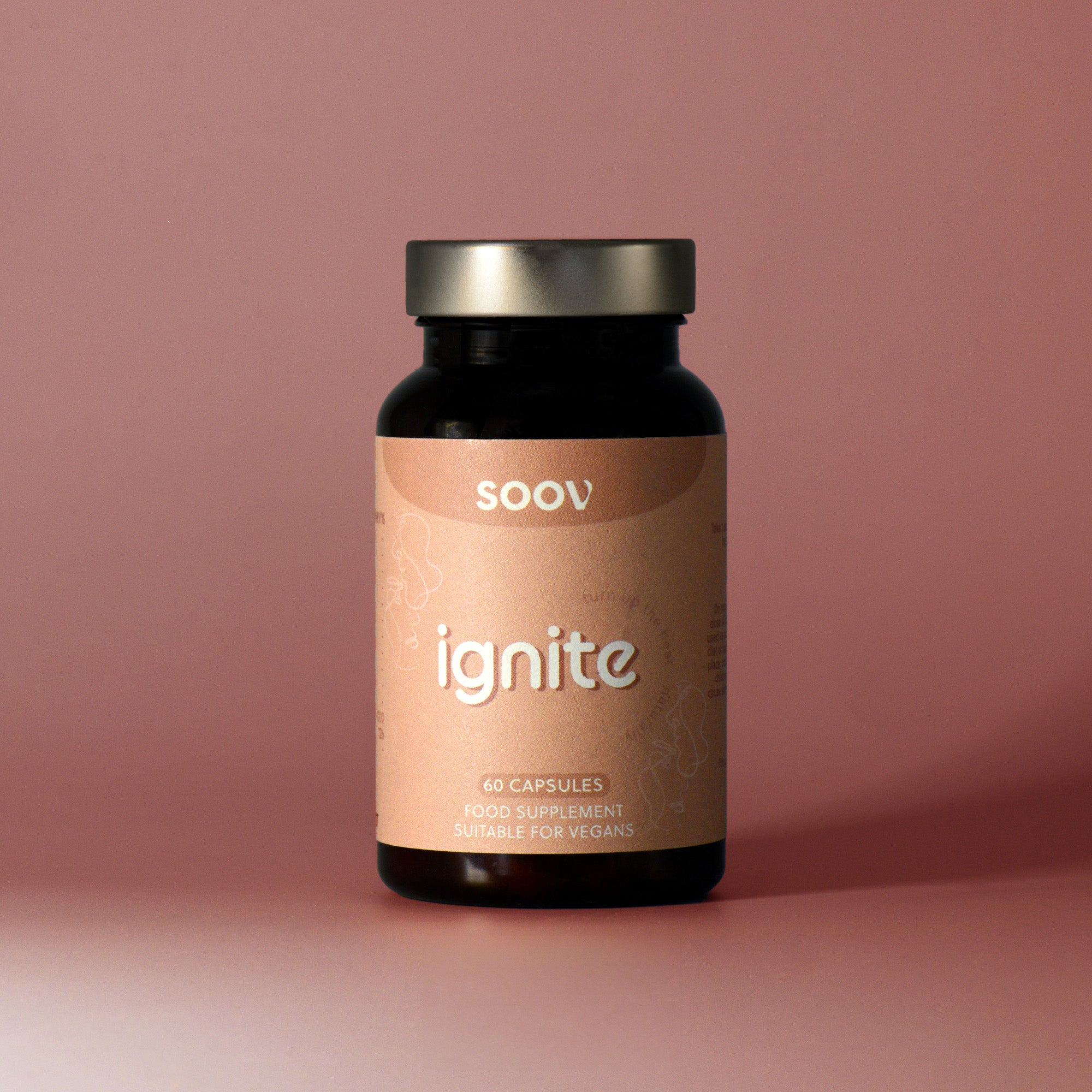 Soov Ignite low libido supplement bottle, 60 capsules