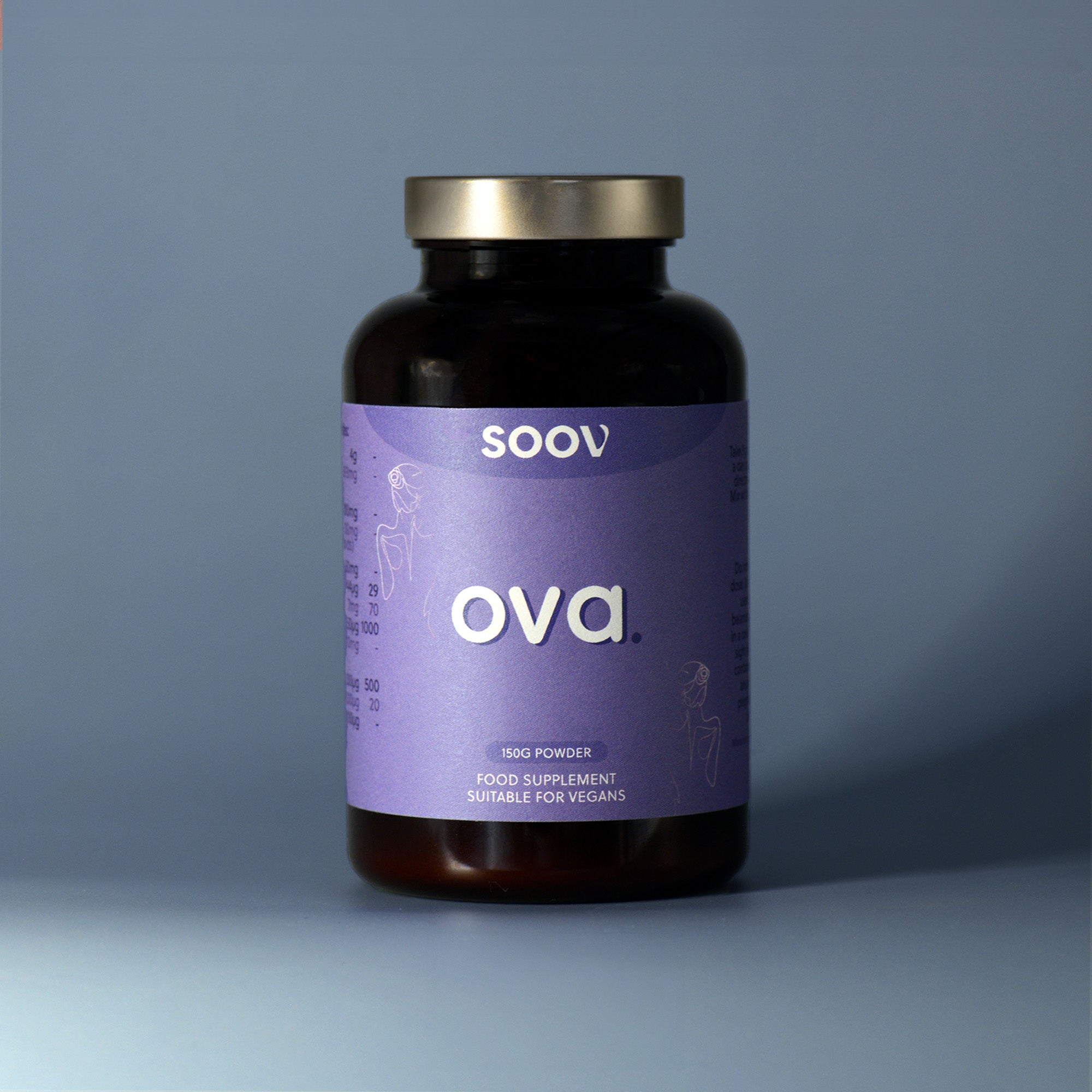 Soov Ova PCOS / PMOS supplement bottle, 60 capsules