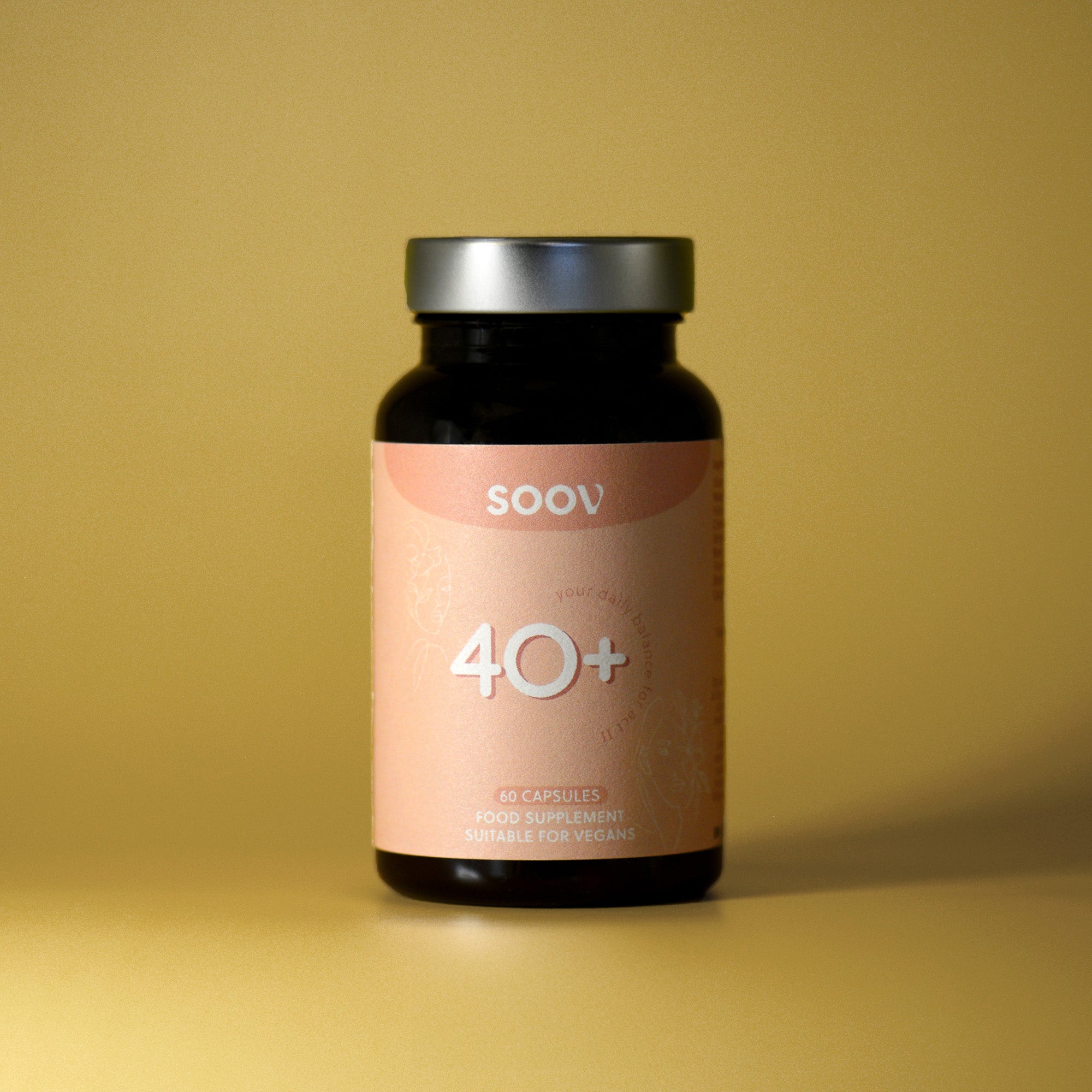 Soov 40+ perimenopause brain fog and sleep supplement bottle, 60 capsules